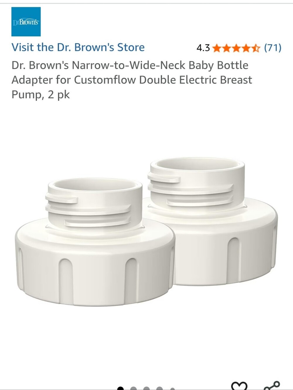 Dr. Brown's Options+ Wide-Neck Plastic Baby Bottles + Accessories - Picture 10 of 13